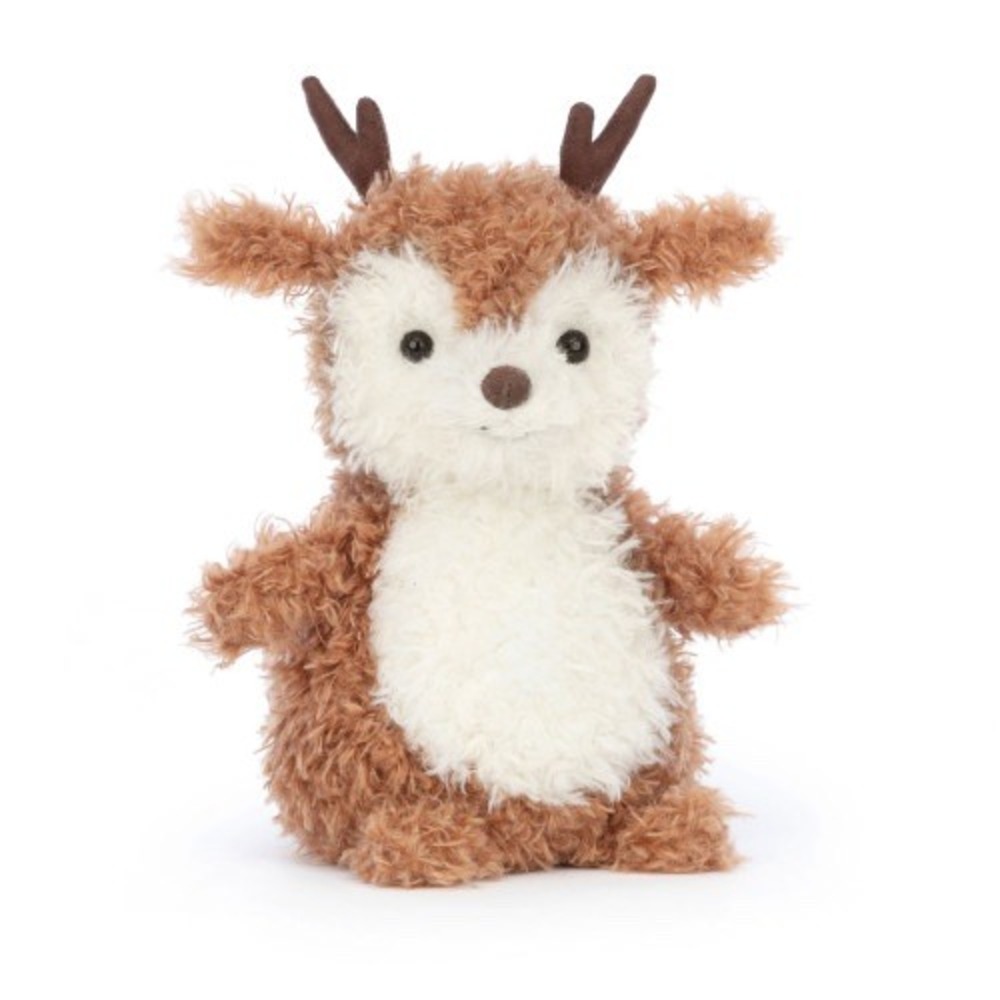 Jellycat Little Reindeer Retired Plush Brown Cream Holiday Stuffed Animal Toy 7″